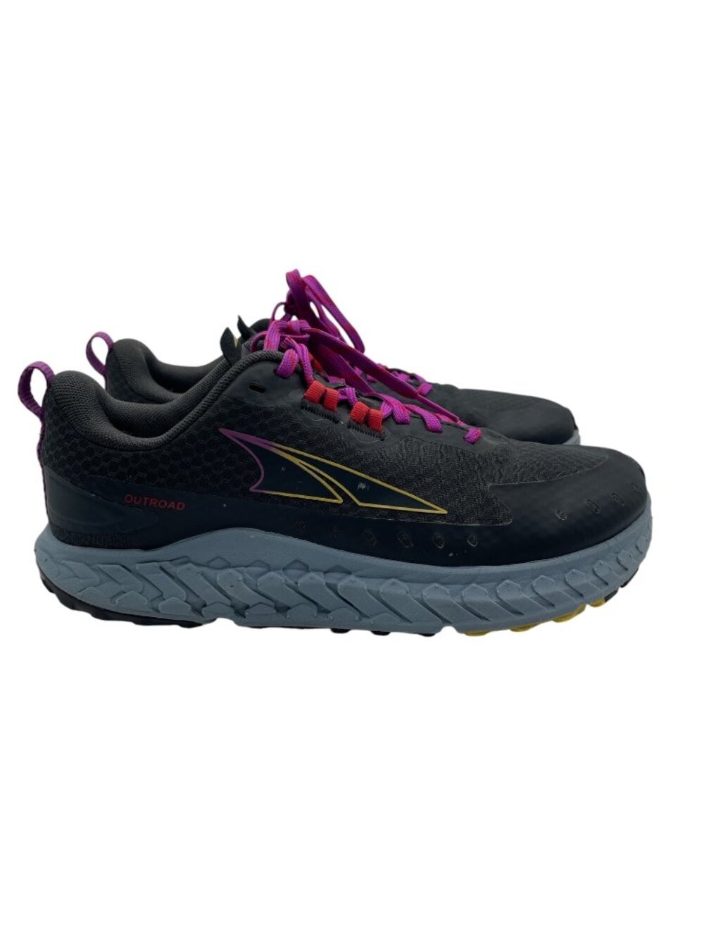 Altra Women's Outroad Trail Sneakers Shoes Running Dark Grey Purple Wide Toe 8.5